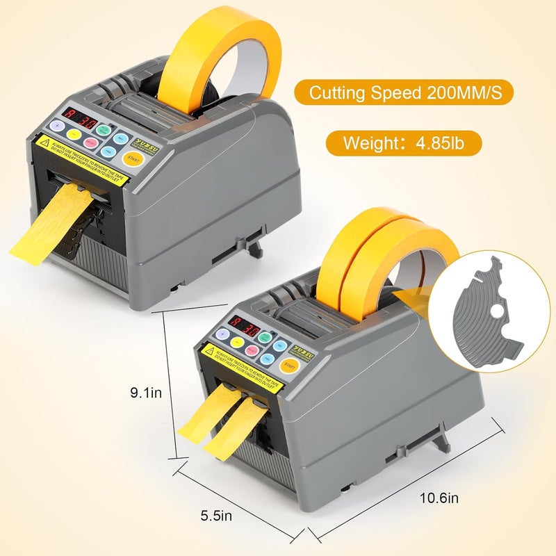 YUZSU Upgraded Ribbon Cutting Machine, Automatic Tape Dispenser, 6-60 mm Width, 5-999 mm Length, Ideal for Business & Home - Image 3
